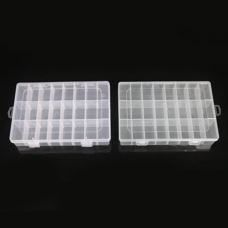 Storage Box with Adjustable Compartments – Transparent