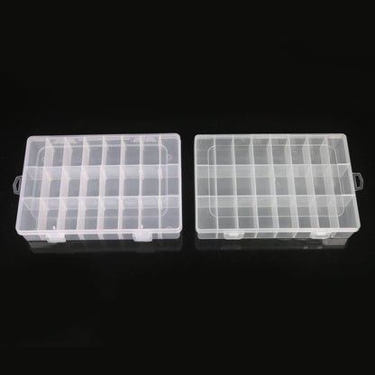 Storage Box with Adjustable Compartments – Transparent