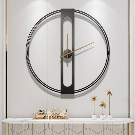 Nordic 20-Inch Large Silent Wall Clock for Home Decor – Black
