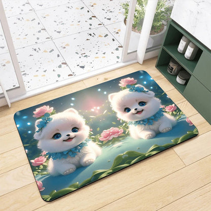 Pomeranian Design Bath Mat - Cute Bathroom Rug