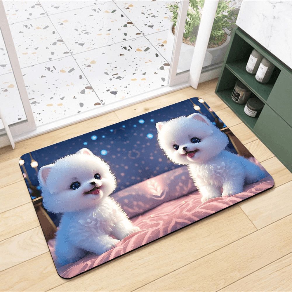Pomeranian Design Bath Mat - Cute Bathroom Rug – Super Cute Dog
