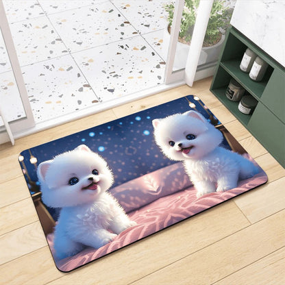 Pomeranian Design Bath Mat - Cute Bathroom Rug – Super Cute Dog