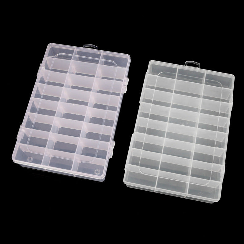 Storage Box with Adjustable Compartments – Transparent