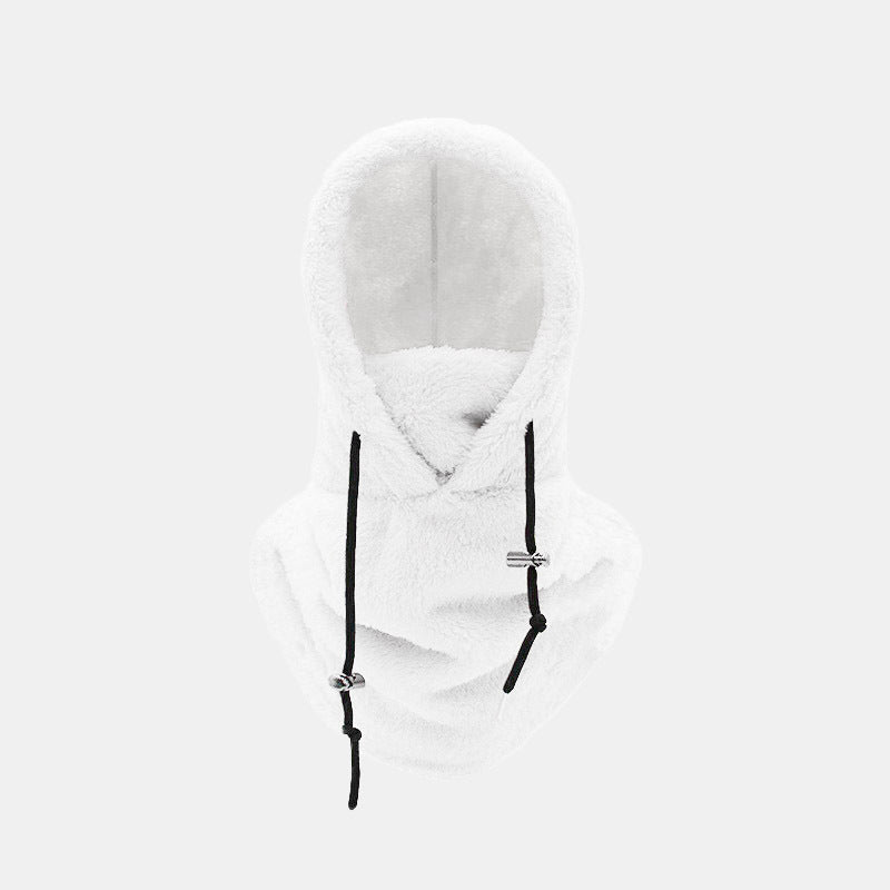 Fleece Hood for Outdoor Activities – Pure White