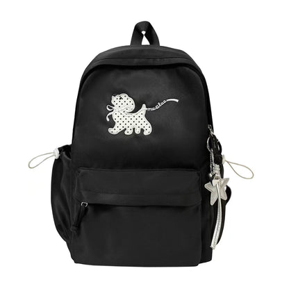 Charming Backpack with Character Design – Black