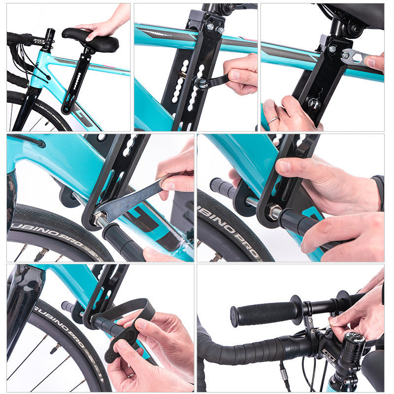 Child Bike Saddle Support Mount – Front-Mounted and Adjustable – Children’s Seat Set