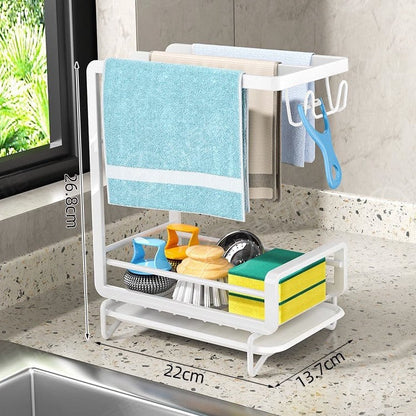 Extendable Dish Drying Rack for Kitchen Use – White