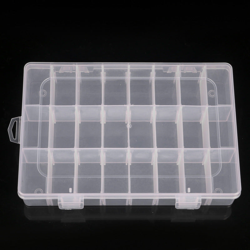 Storage Box with Adjustable Compartments – Transparent