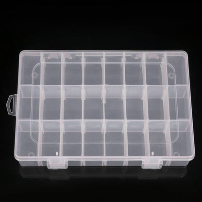 Storage Box with Adjustable Compartments – Transparent
