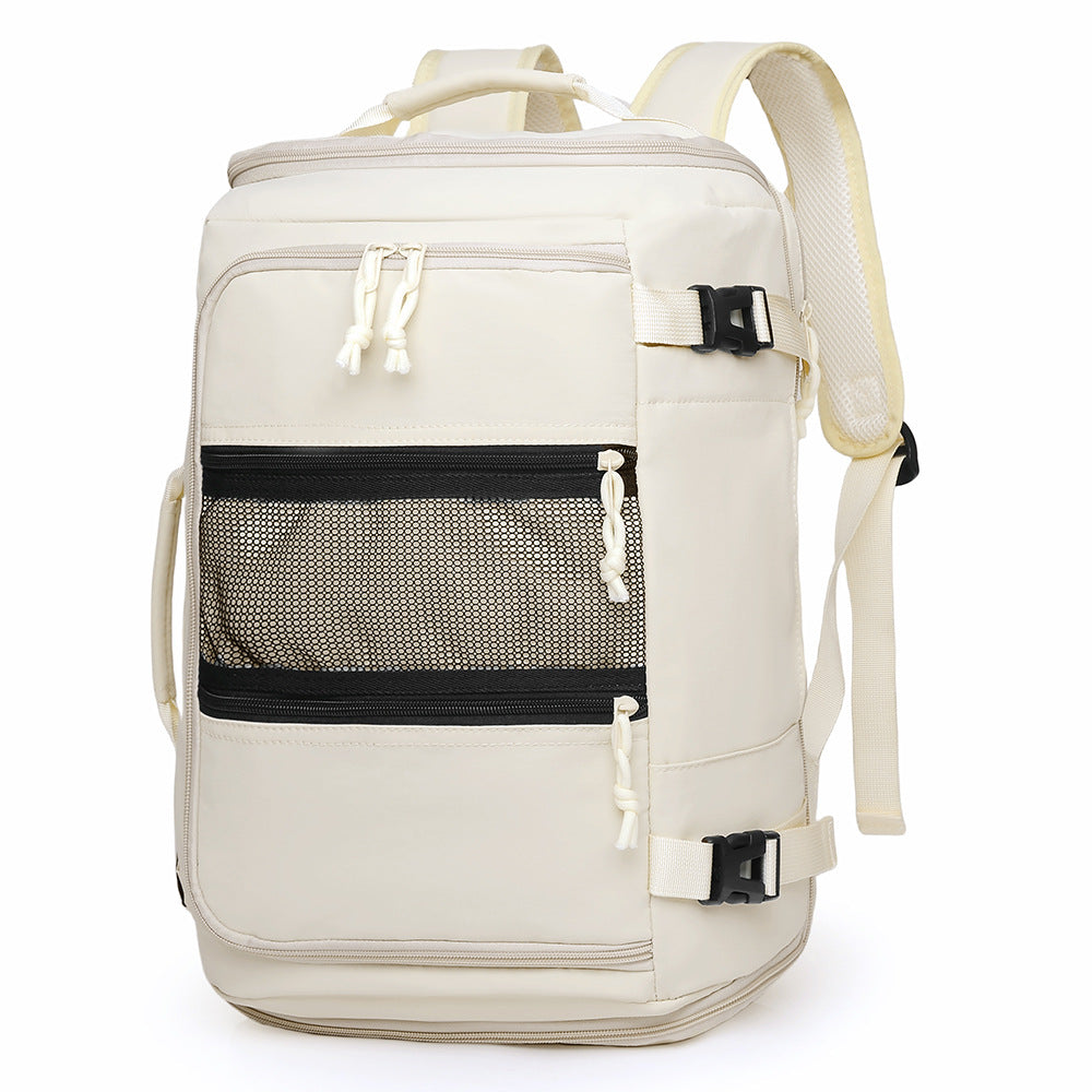 Versatile Travel Backpack with Adjustable Straps – White