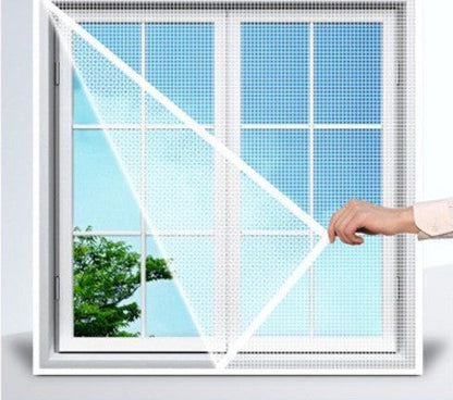 Window Screen with Adjustable Insect Protection – White