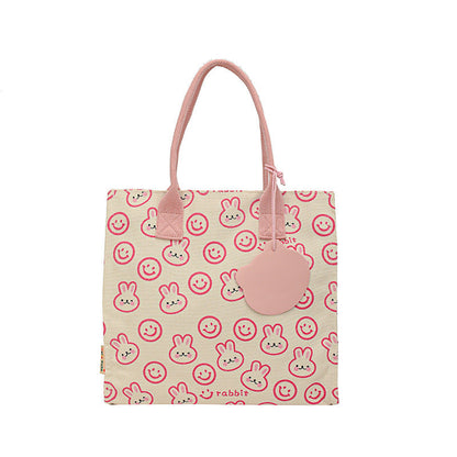 Charming Tote Bag with Graphic Design – Pink