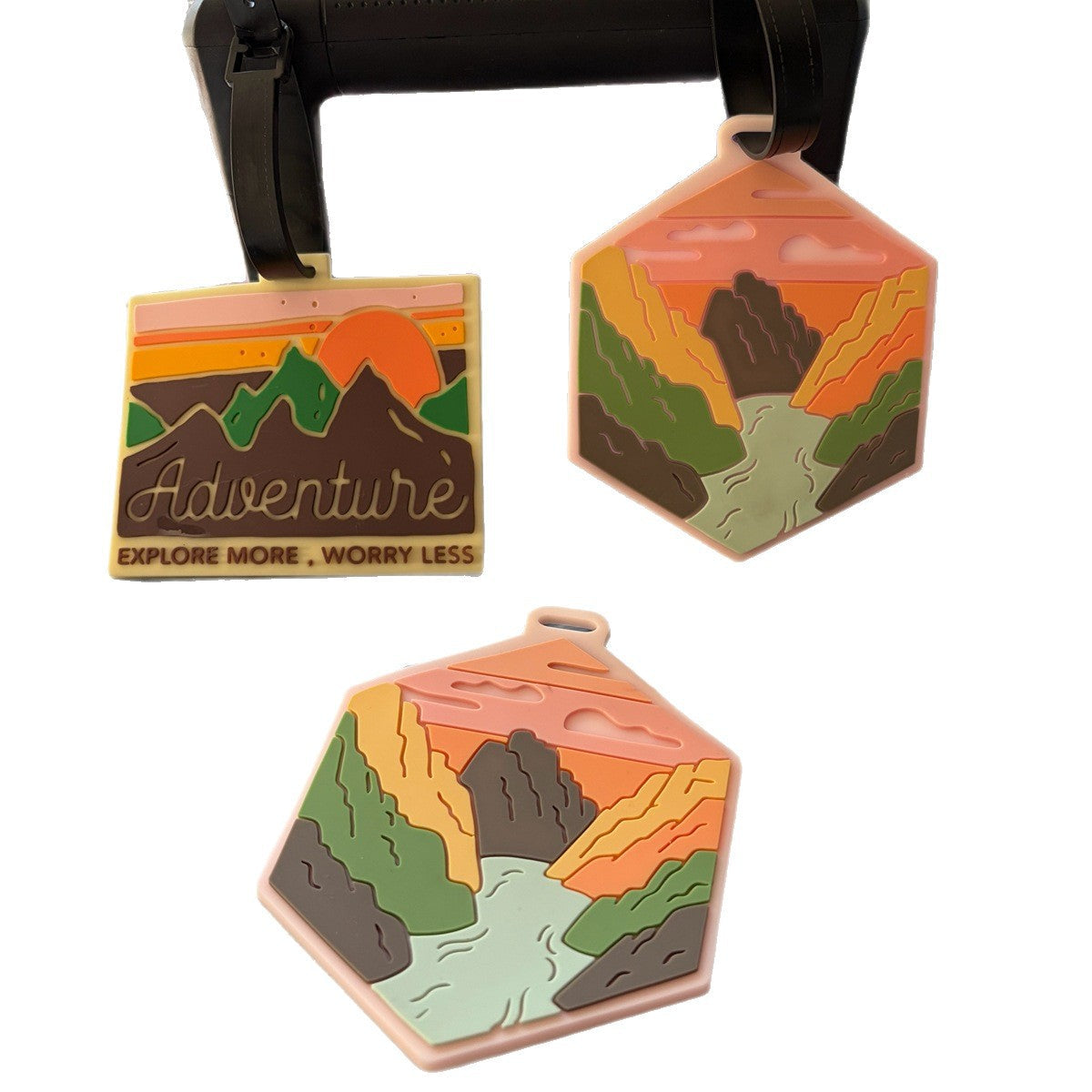 Travel Bag Identifier with Adventure Design