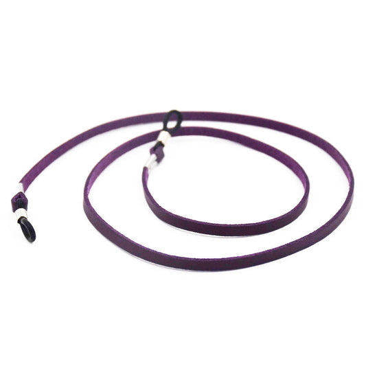 Velvet Eyewear Holder with Adjustable Design – Purple
