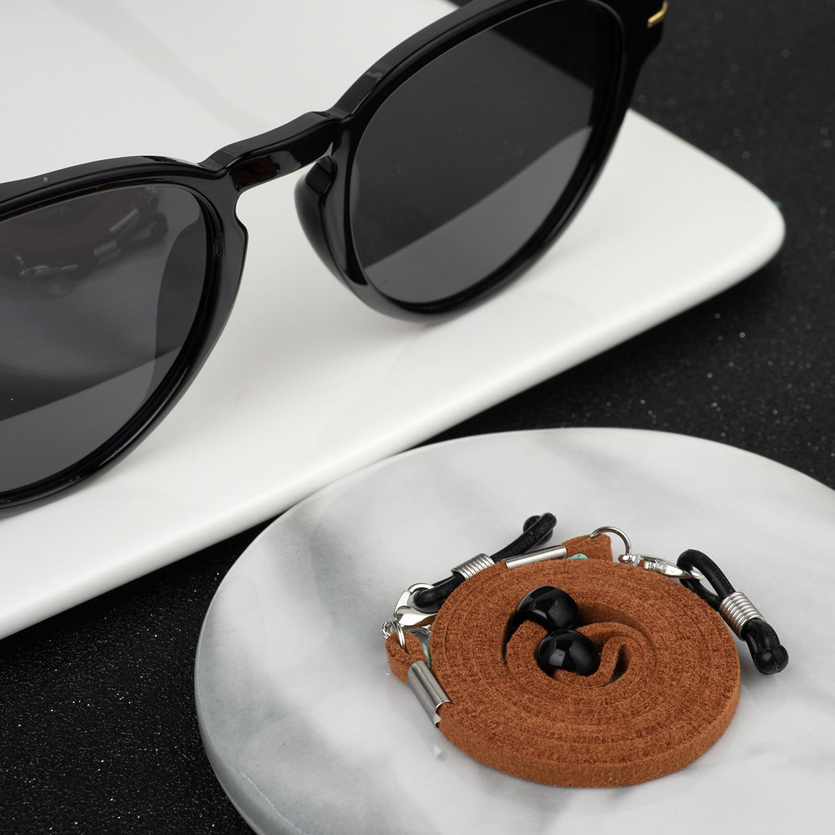 Versatile Eyewear Holder Strap with Adjustable Design – Dark Brown