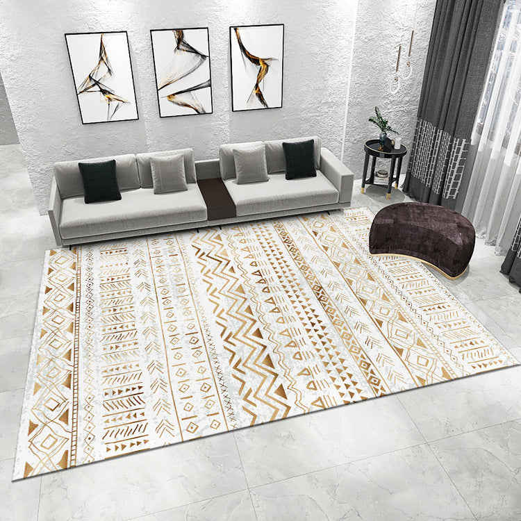 Geometric Design Area Rug with Abstract Pattern – Green