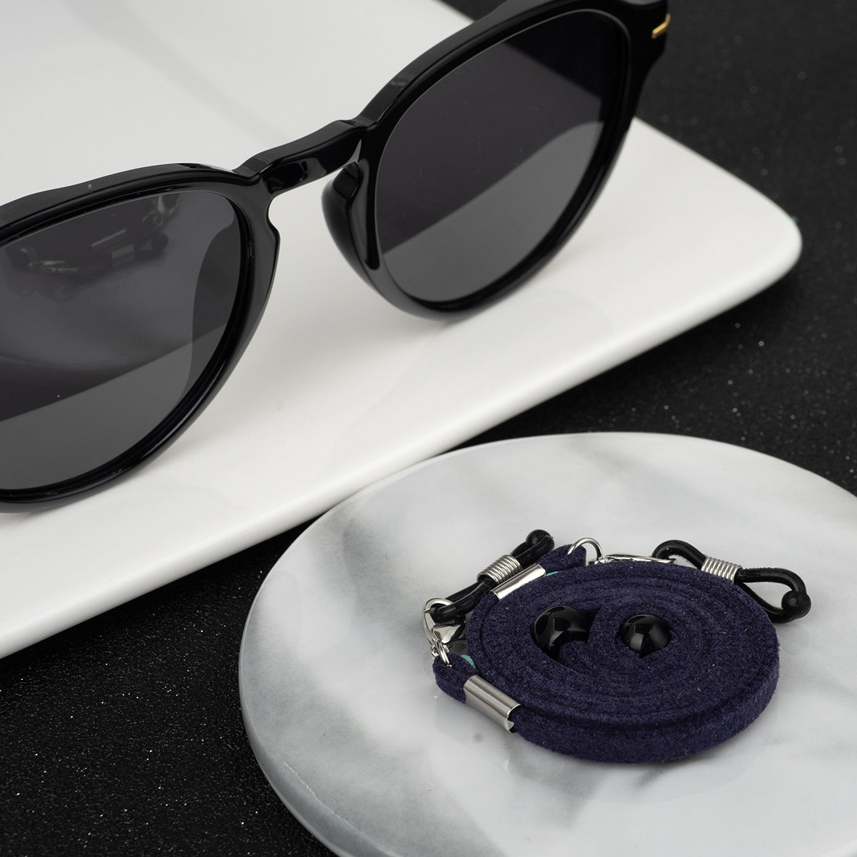 Versatile Eyewear Holder Strap with Adjustable Design – Dark Blue
