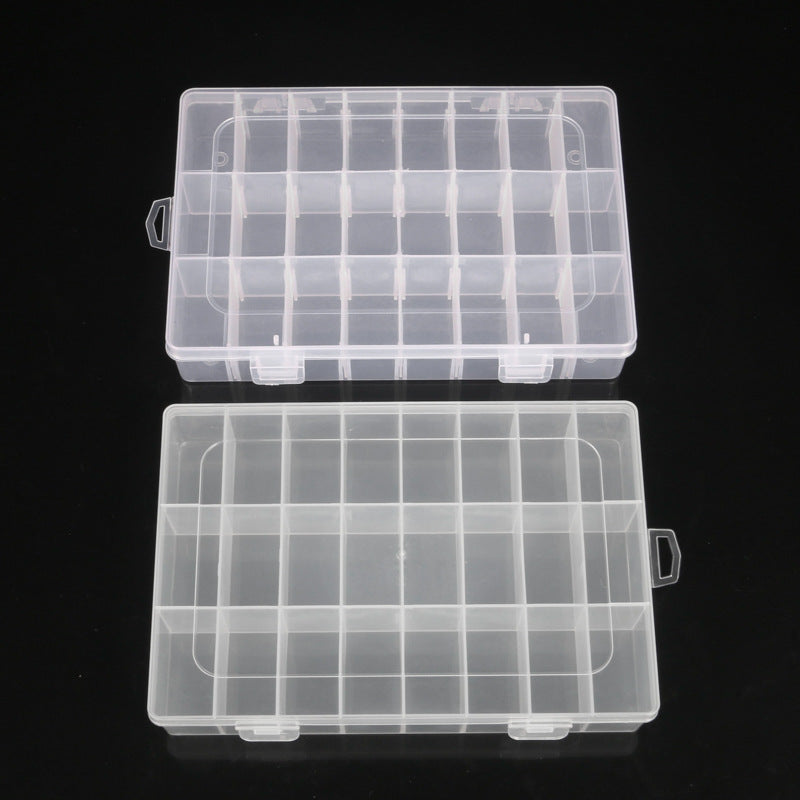 Storage Box with Adjustable Compartments – Transparent