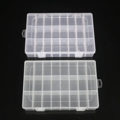 Storage Box with Adjustable Compartments – Transparent