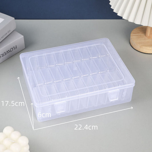 Versatile Storage Box with Adjustable Compartments – Transparent