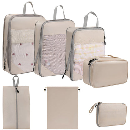 Comprehensive Travel Organizer Kit – Beige Coloured