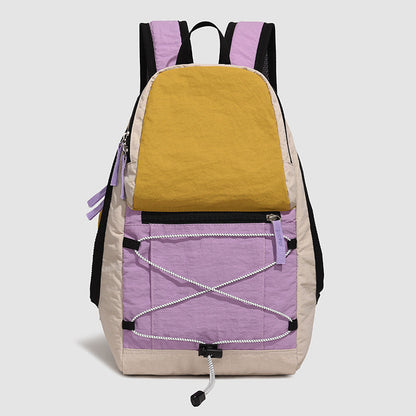 Multi-Functional Backpack for Outdoor Adventures – Purple Yellow