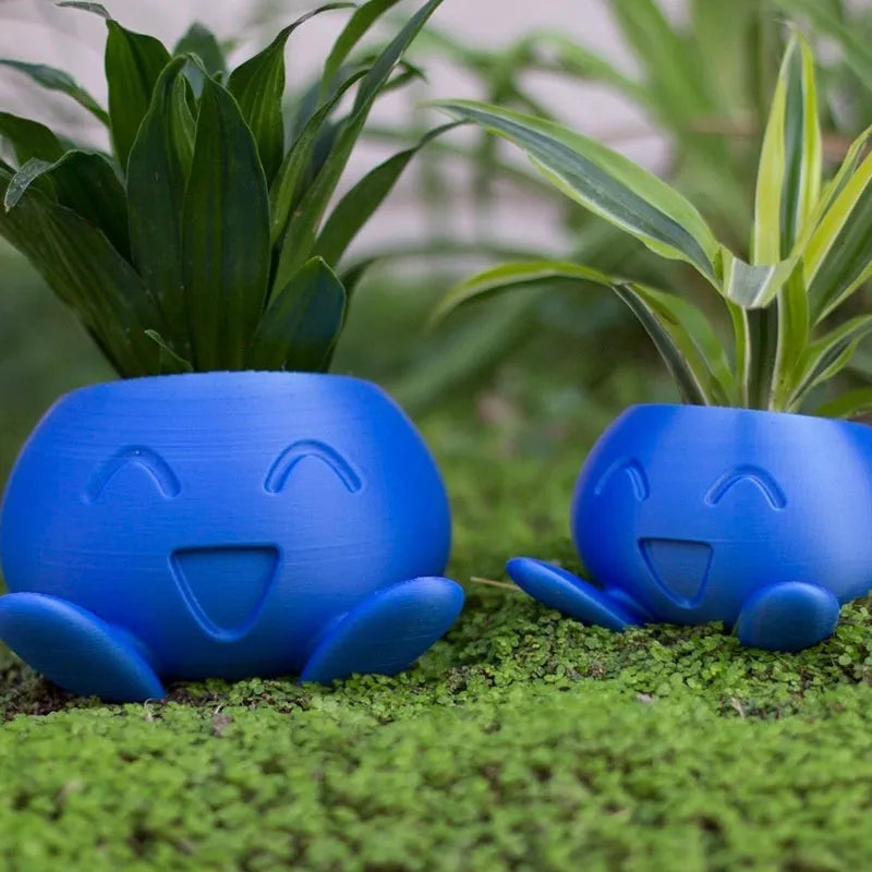 Ceramic Flower Pot with Face Design for Small Plants