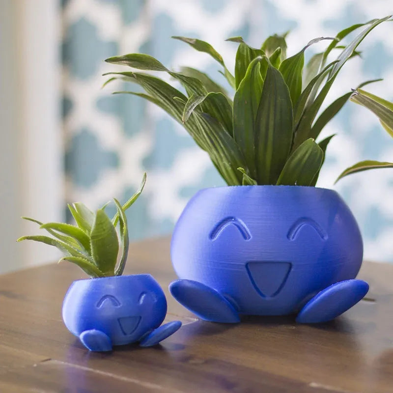 Ceramic Flower Pot with Face Design for Small Plants