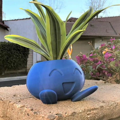 Ceramic Flower Pot with Face Design for Small Plants
