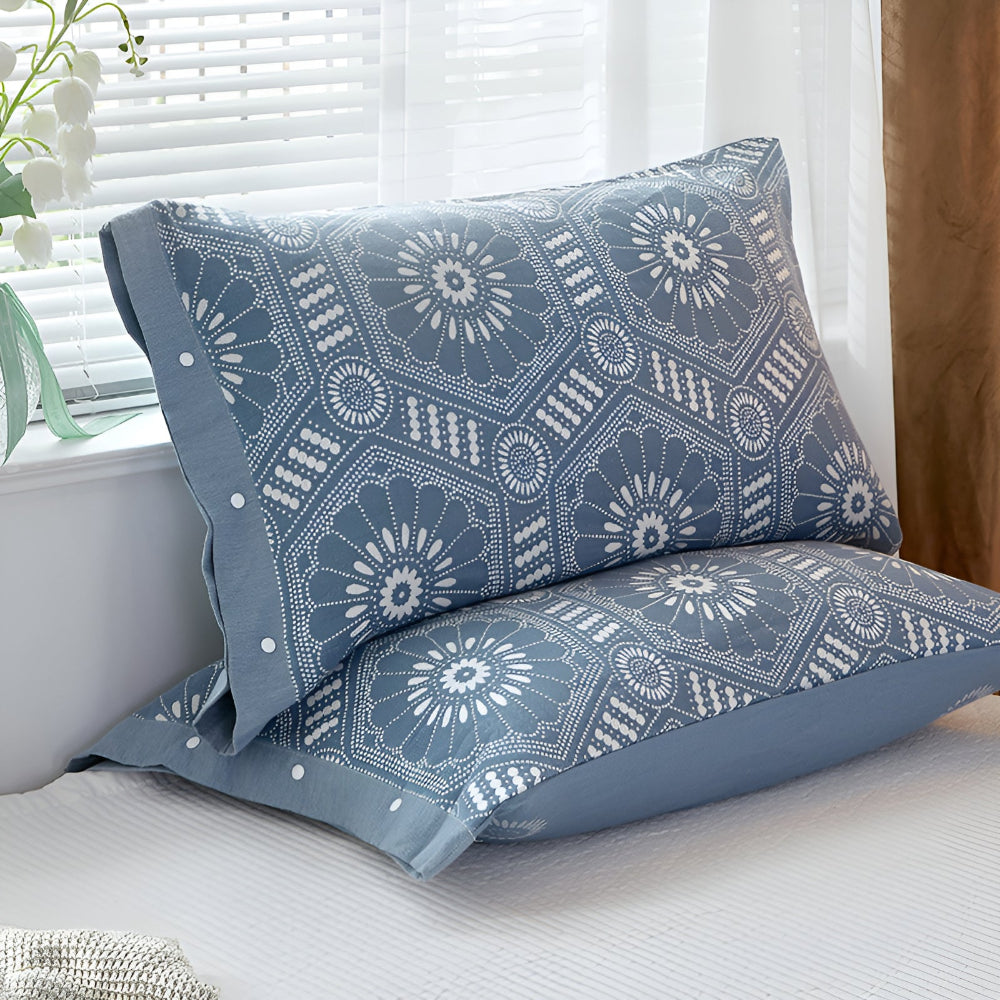 Luxurious Cotton Pillowcase with Button Closure – Blue Prism