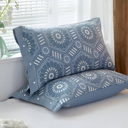 Luxurious Cotton Pillowcase with Button Closure – Blue Prism