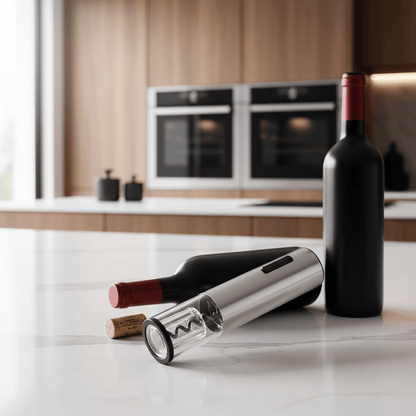 Rechargeable 4-in-1 Electric Wine Opener Set with Foil Cutter, Pourer, and Vacuum Stopper