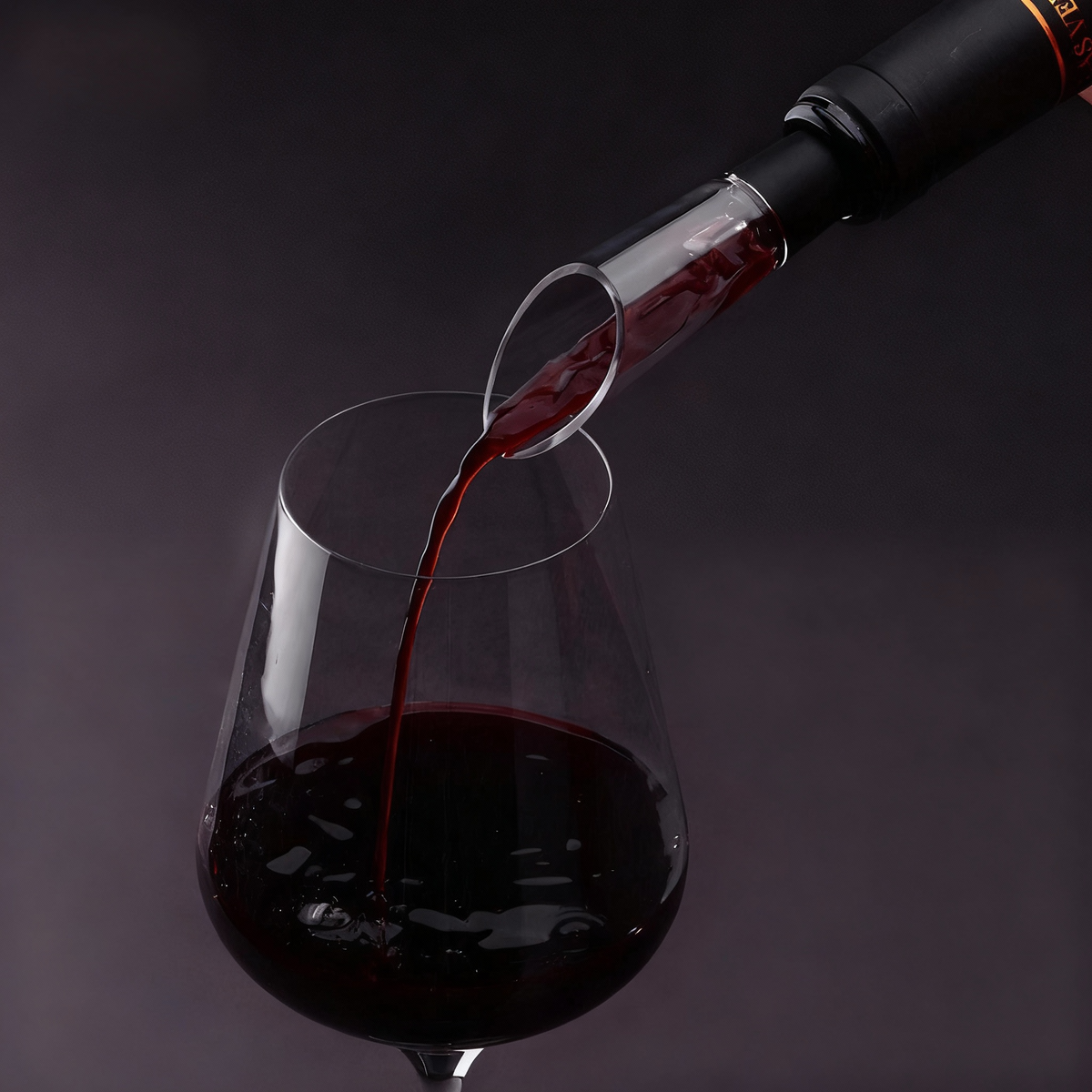 Rechargeable 4-in-1 Electric Wine Opener Set with Foil Cutter, Pourer, and Vacuum Stopper