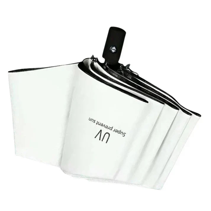 Compact UV Protection Umbrella - Foldable Design – White