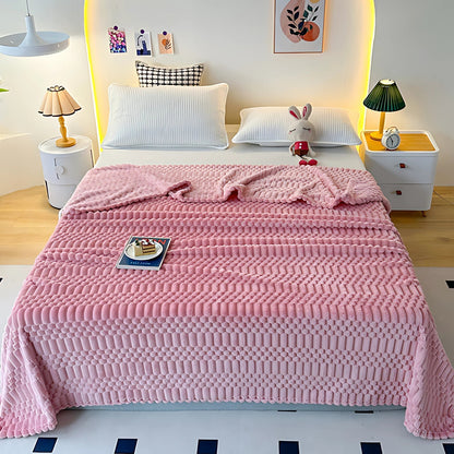 Luxurious Soft Touch Cozy Throw Blanket – Rose Blush