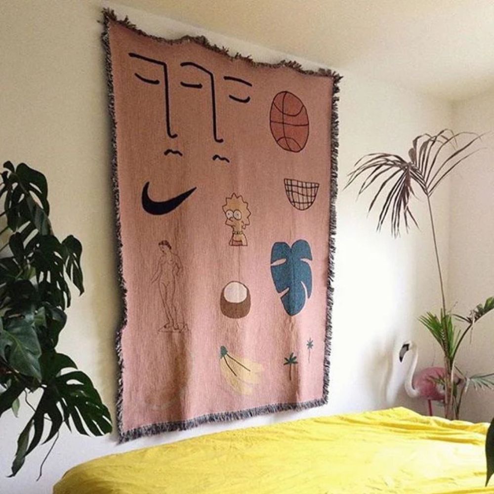 Vibrant Harmony Woven Throw Blanket