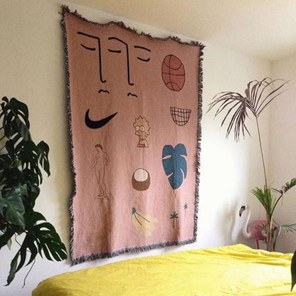 Vibrant Harmony Woven Throw Blanket