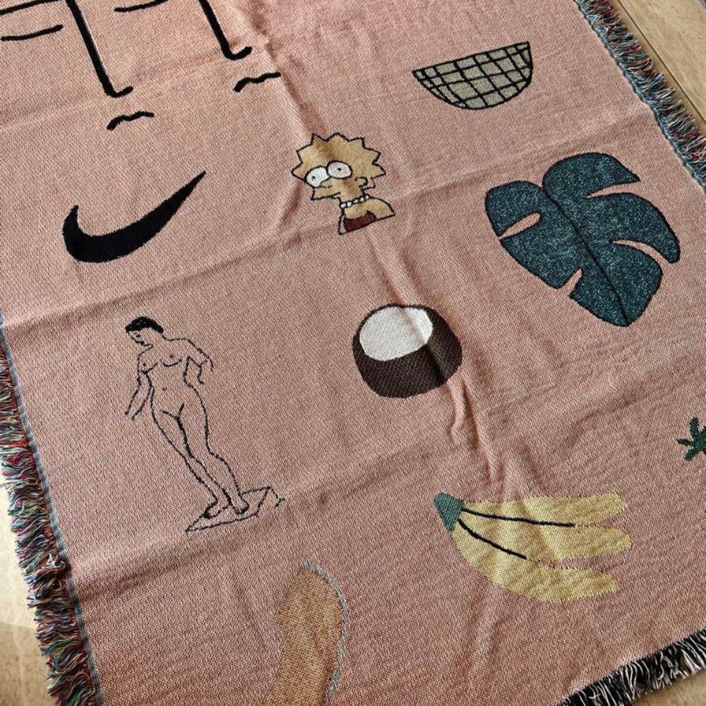 Vibrant Harmony Woven Throw Blanket