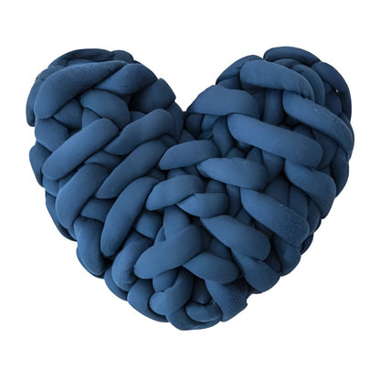 Cozy Heart-Shaped Knot Pillows for Ultimate Relaxation – Deep Blue