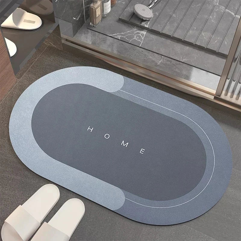 Fast-Drying Non-Slip Mat for Safer Entryways and Bathrooms – Blue