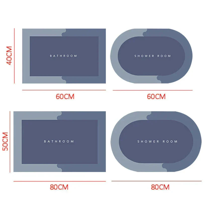 Fast-Drying Non-Slip Mat for Safer Entryways and Bathrooms