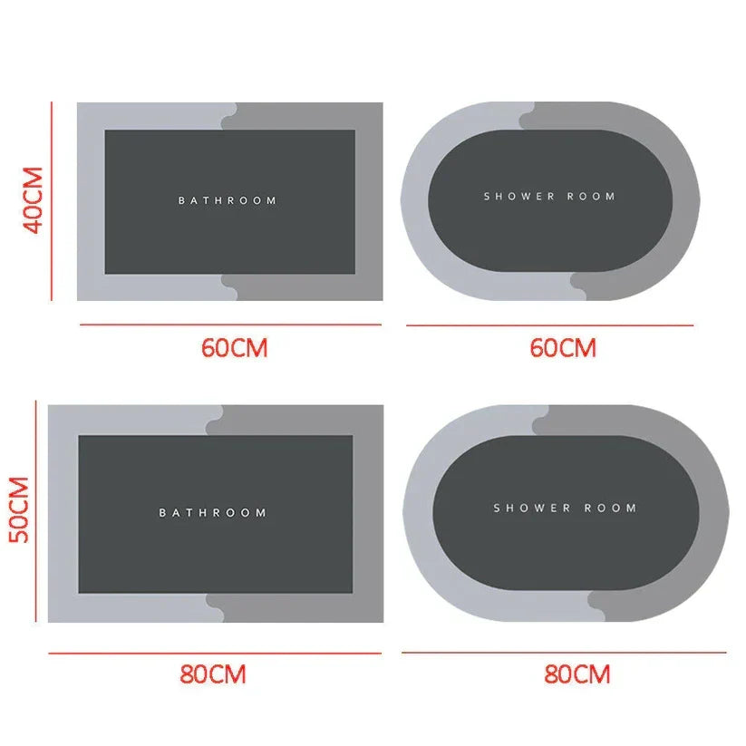 Fast-Drying Non-Slip Mat for Safer Entryways and Bathrooms