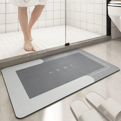 Fast-Drying Non-Slip Mat for Safer Entryways and Bathrooms – Grey