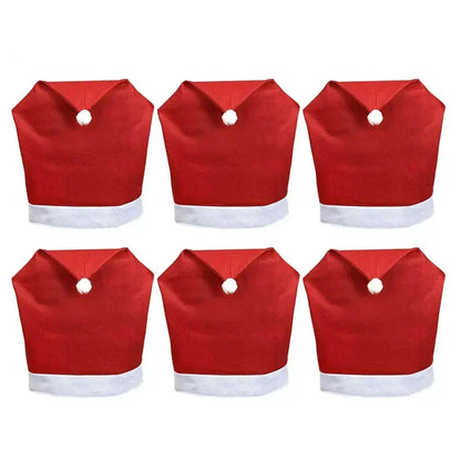 Set of Santa Design Chair Covers for Christmas – Decorative Seat Covers
