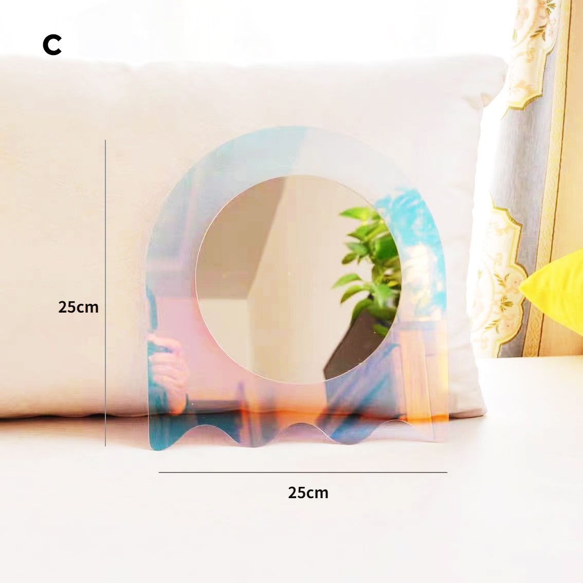 Charming Floral Acrylic Reflector for Home Decor
