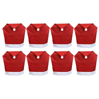 Set of Santa Design Chair Covers for Christmas – Decorative Seat Covers