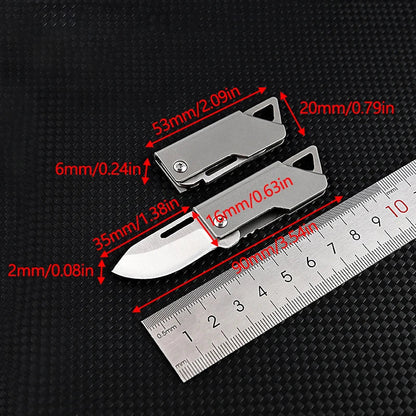 Compact Stainless Steel Folding Knife – Portable EDC for Camping and Survival – Silver