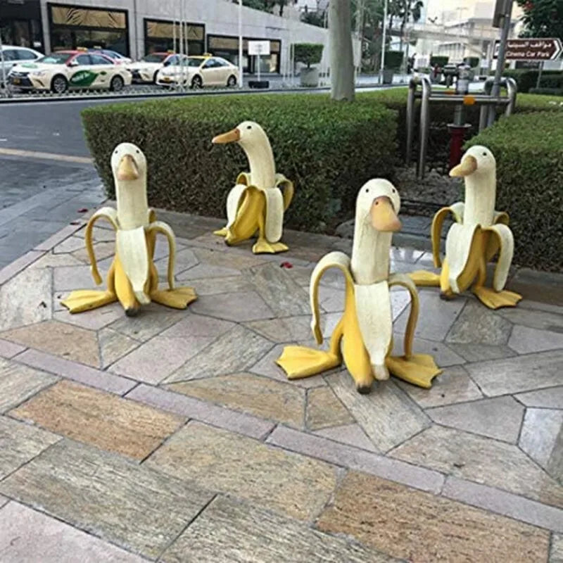 BananaDuck Decorative Figure – Fun Resin Accent for Indoor or Outdoor Use