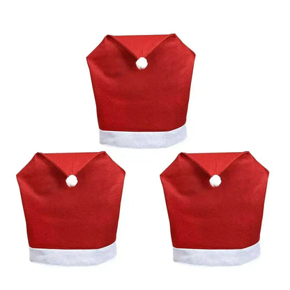 Set of Santa Design Chair Covers for Christmas – Decorative Seat Covers