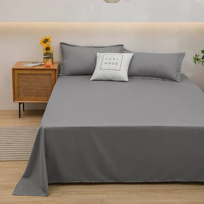Comfortable Solid Fitted Bed Sheets for Daily Use – Gray